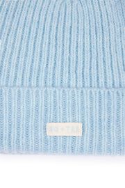 Oh Polly Bo+Tee bonnet maille bleu poudre en laine