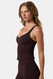 Oh Polly Bo+Tee BT11213 Débardeur Espresso col sweetheart