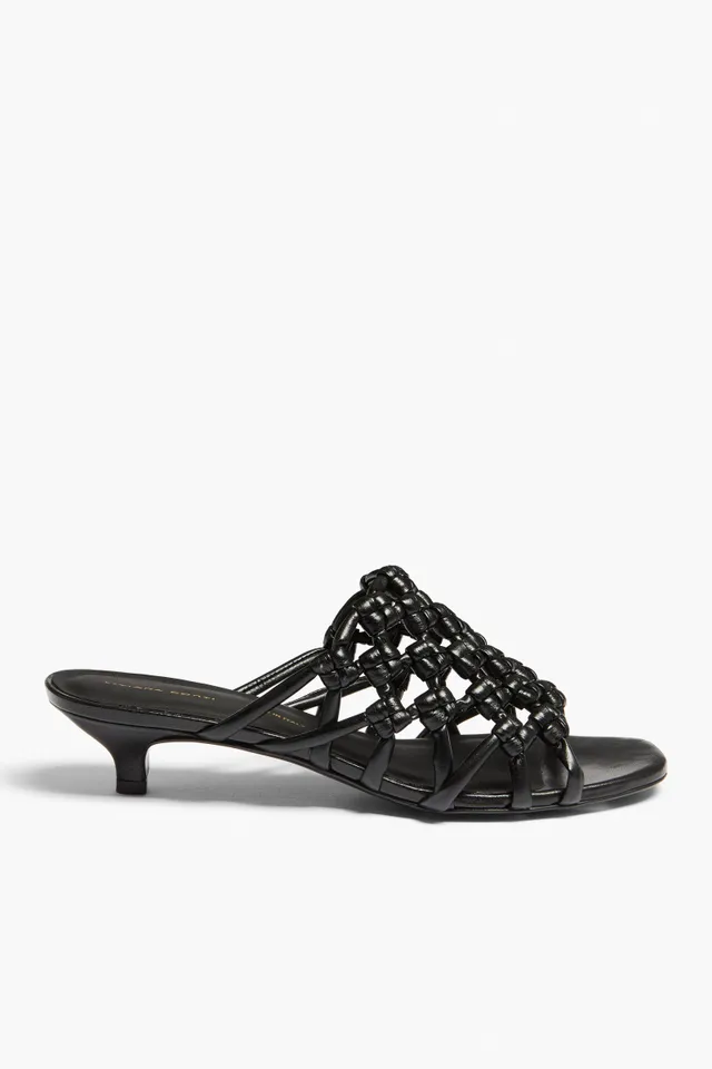 Liviana Conti Rebecca mules noires cuir talon 30 mm