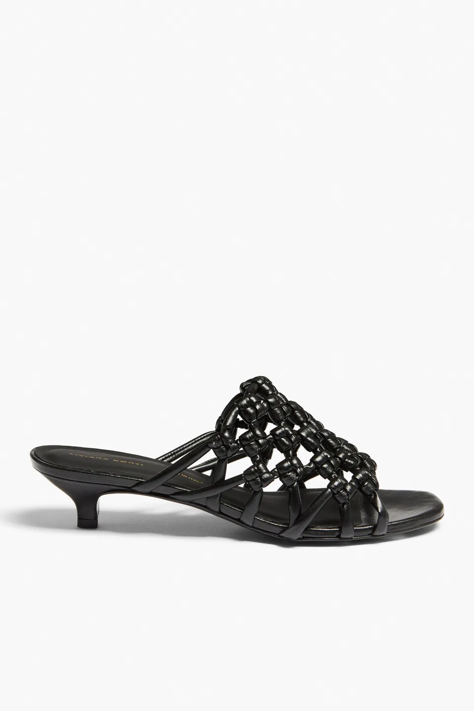 Liviana Conti Rebecca mules noires cuir talon 30 mm
