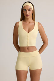 Oh Polly Shorts 8687 short crème modal taille mi-haute