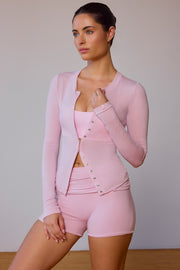 Oh Polly Knitwear Cardigan Long BT1599 Rose Clair