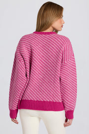 Oh Polly Knitwear Logo Pull Oversize Magenta