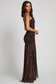 Oh Polly Ersilia 14504B robe maxi snake strass bandeau