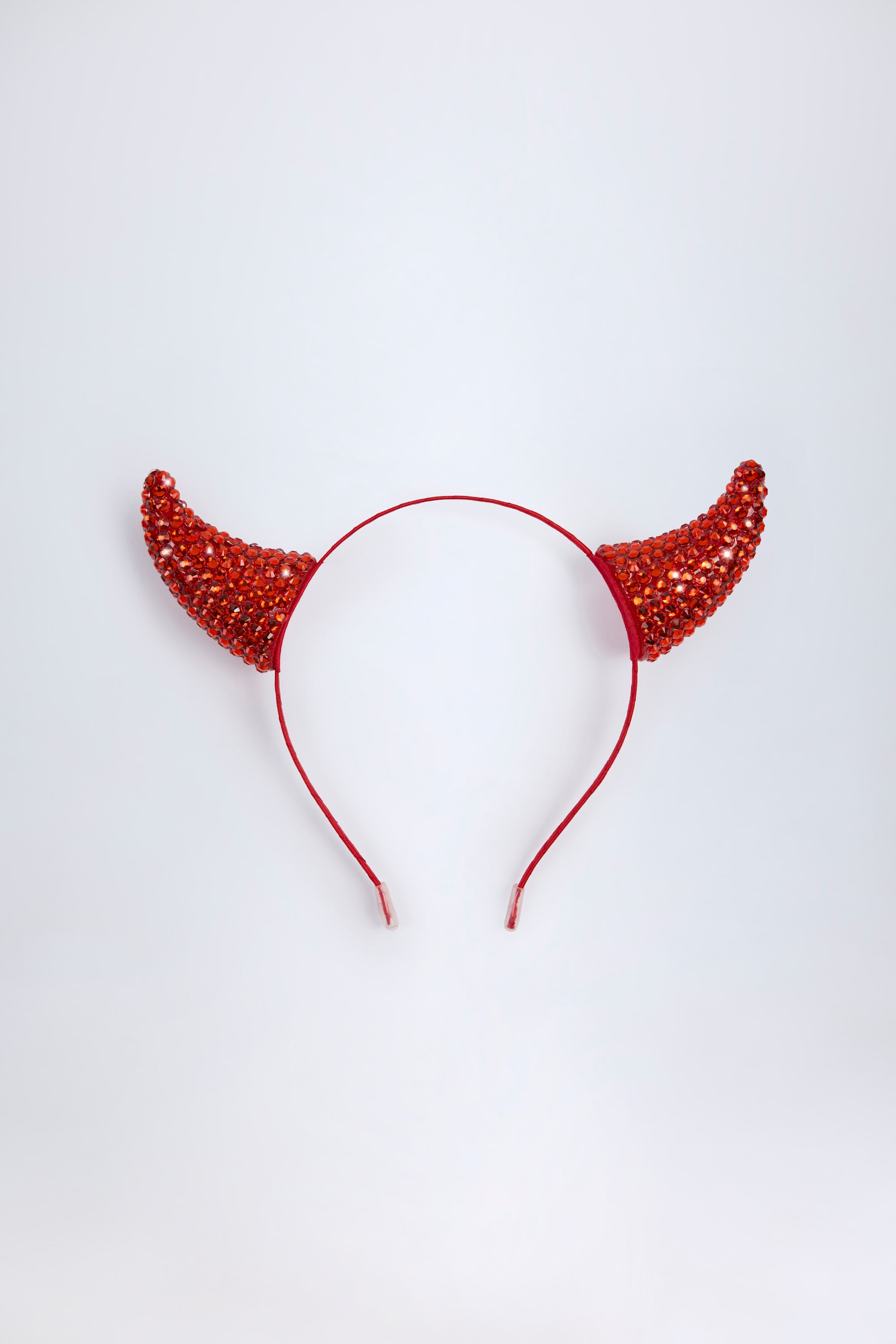 Oh Polly Vixena Serre-Tête Cornes de Diable Rouge Strass