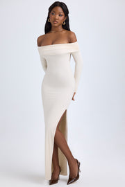 Oh Polly Dresses Honora 12458 robe longue ivoire dos ouvert