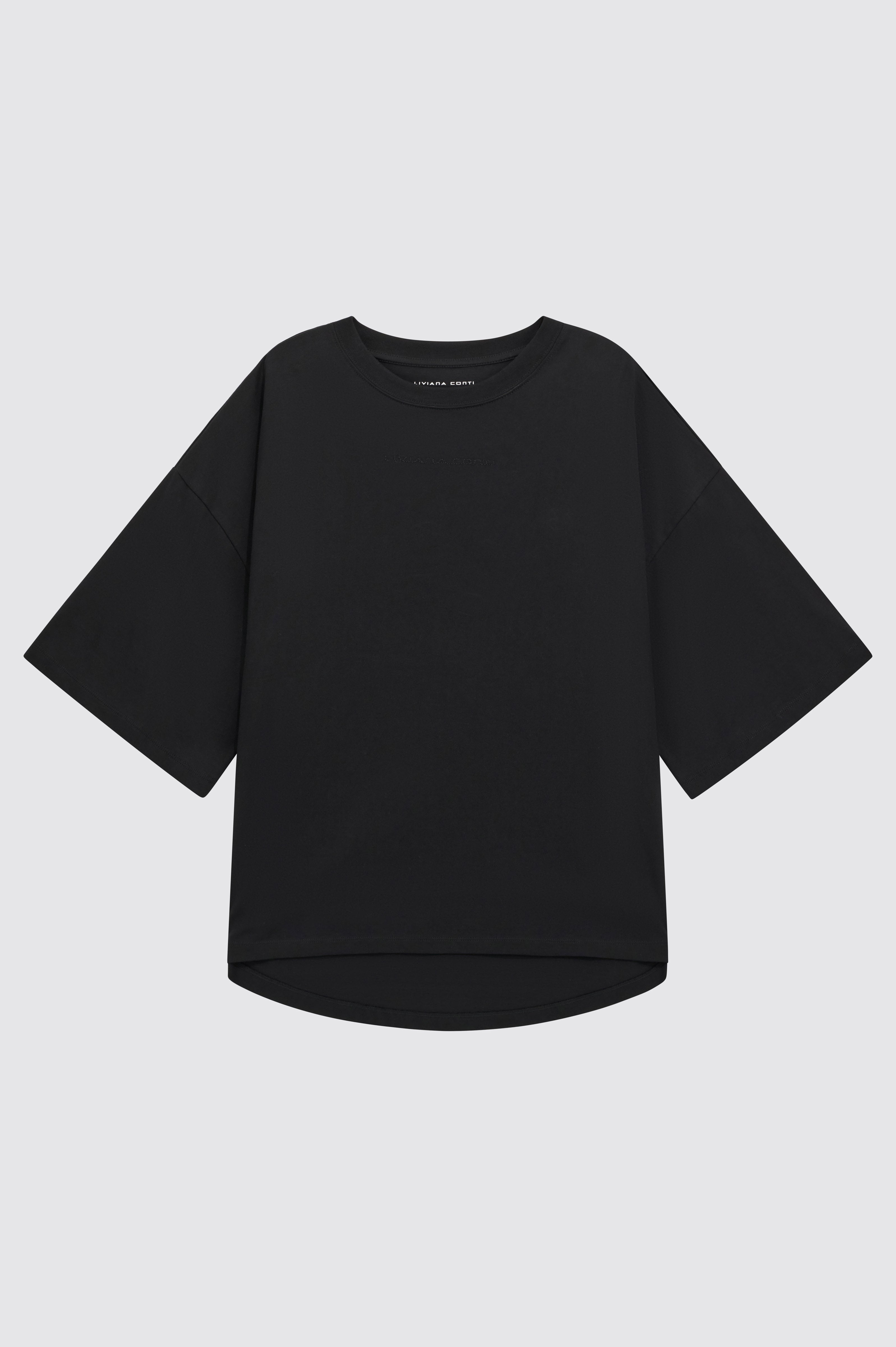 Liviana Conti Ivory t-shirt femme noir en coton