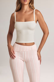 Oh Polly Lai caraco col carré blanc en modal stretch