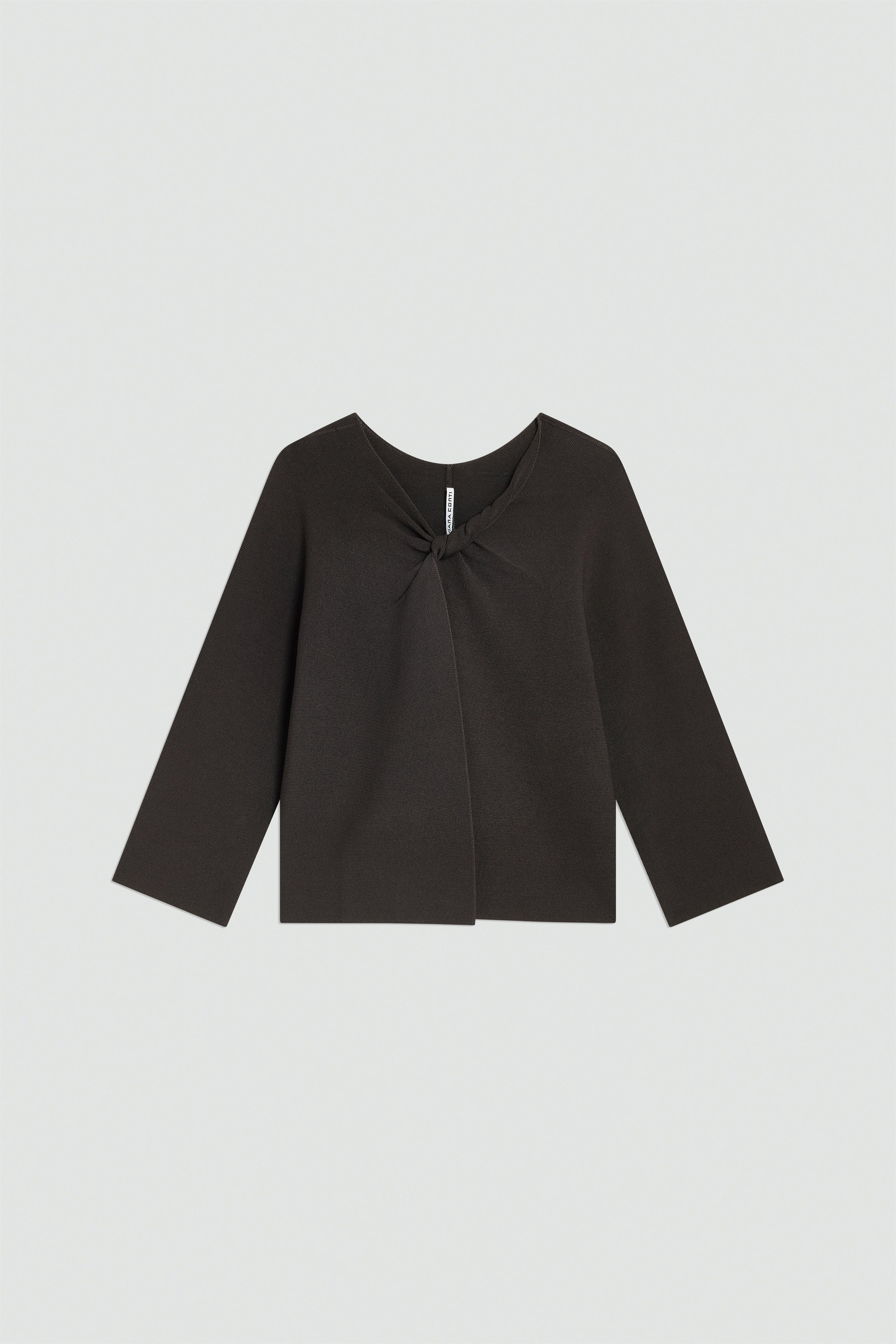 Liviana Conti Paula F6SA18 pull col V viscose noir