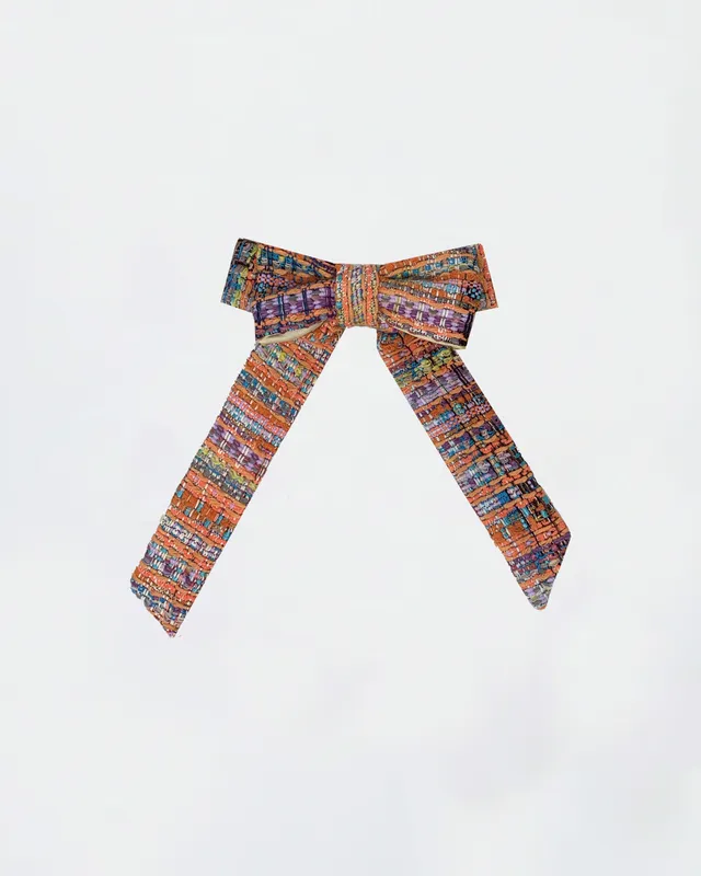 The Ethiquette Accessoires Artemis Bow barrette noeud tweed