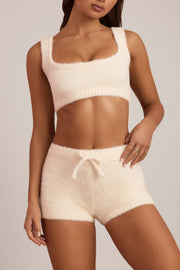 Oh Polly Gulisa Short Mini Ivoire Taille Haute Moulant