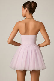 Oh Polly Dottie robe mini corset tulle lilas bustier