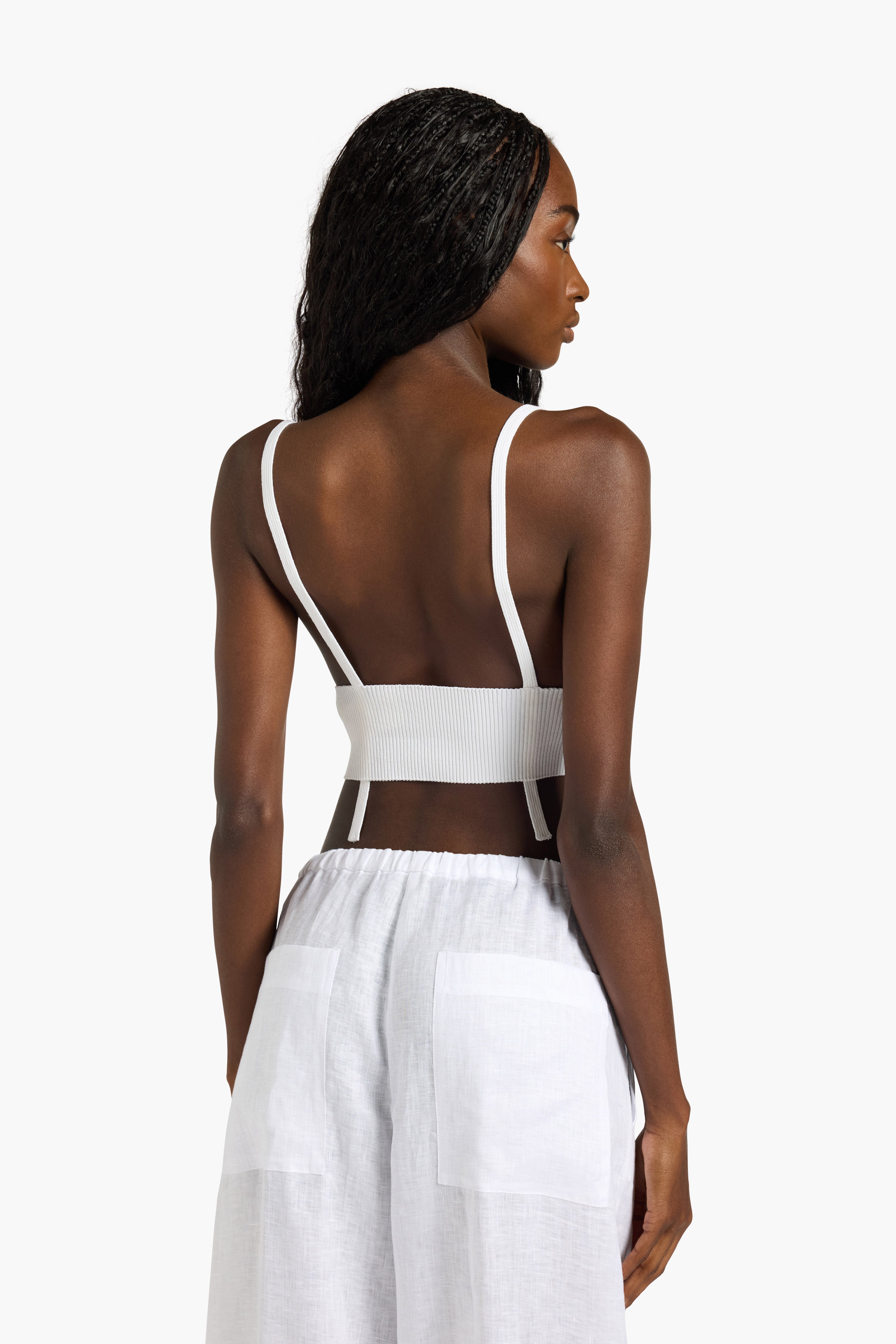 Liviana Conti Azalea top bralette noir M triangle viscose