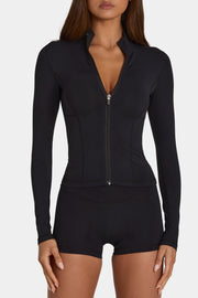 Oh Polly Bo+Tee Soft Active veste zippée noir stretch