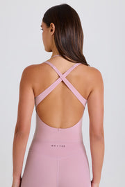 Oh Polly BT2496 body stretch mauve dos croisé