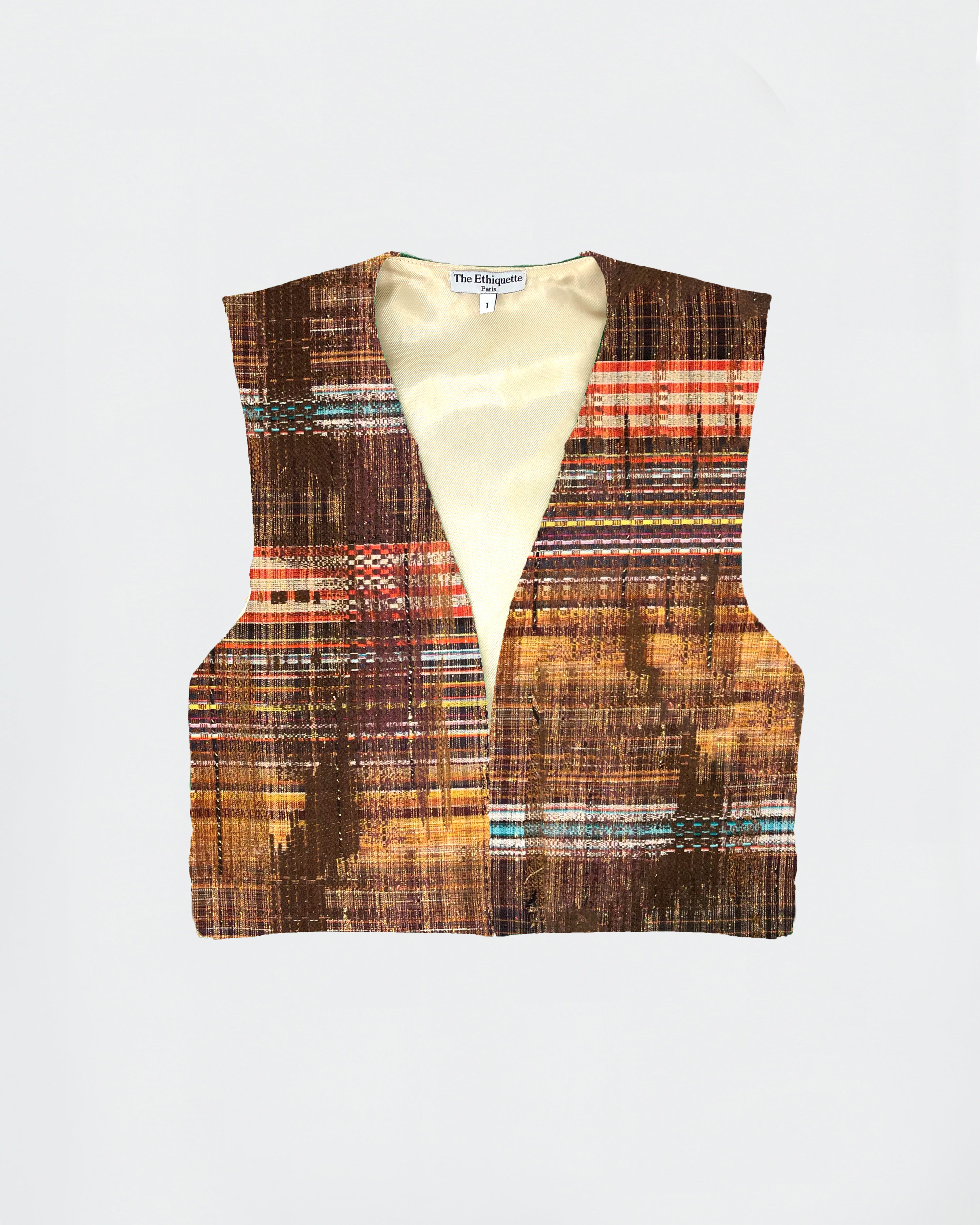 The Ethiquette Vestes gilet Panarea tweed léger S