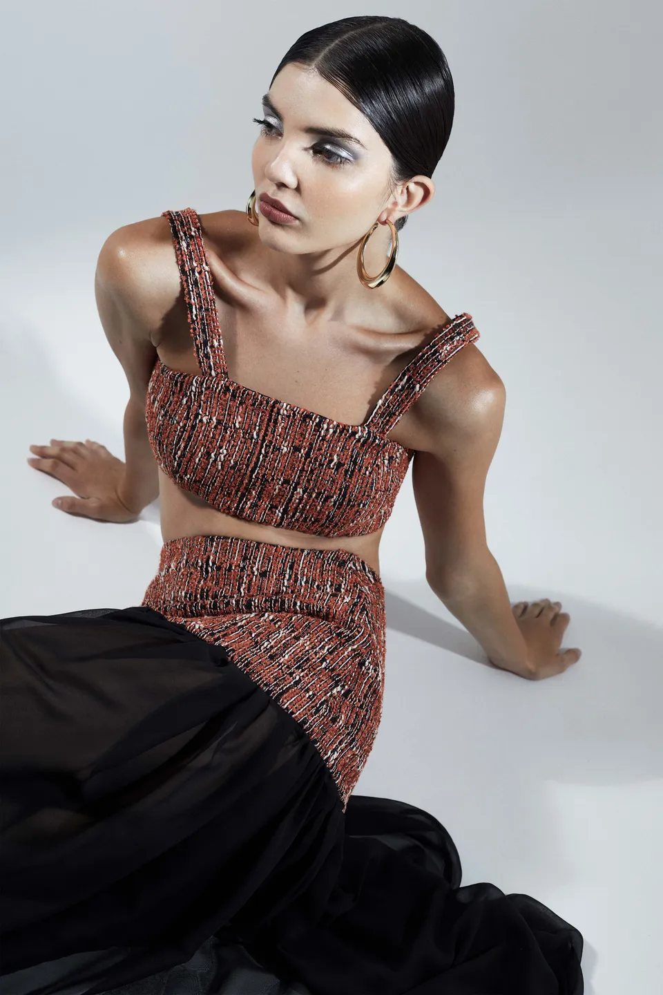 The Ethiquette Kay Crop Top Tweed Ensemble Bohème