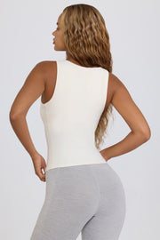 Oh Polly Bo+Tee BT2169 Débardeur Col V Blanc Brassière