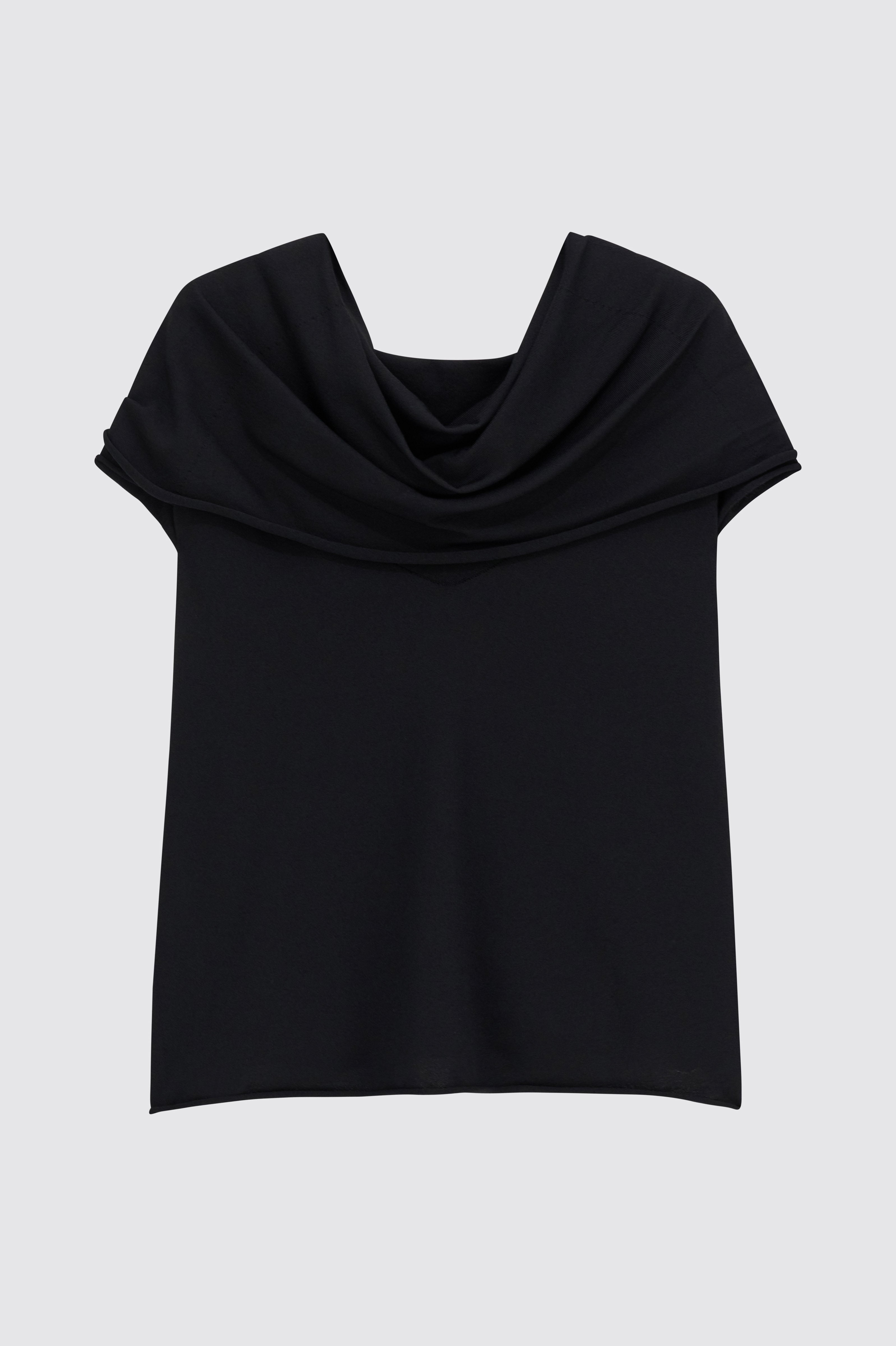 Liviana Conti Carola pull viscose noir épaules nues