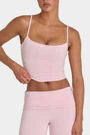 Oh Polly ButterCloud Crop Tank Top top blush double couche