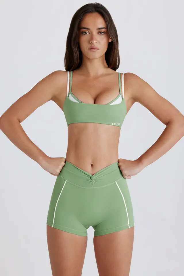 Oh Polly Bo+Tee Mini Short Jade Twist Taille Mi-Haute