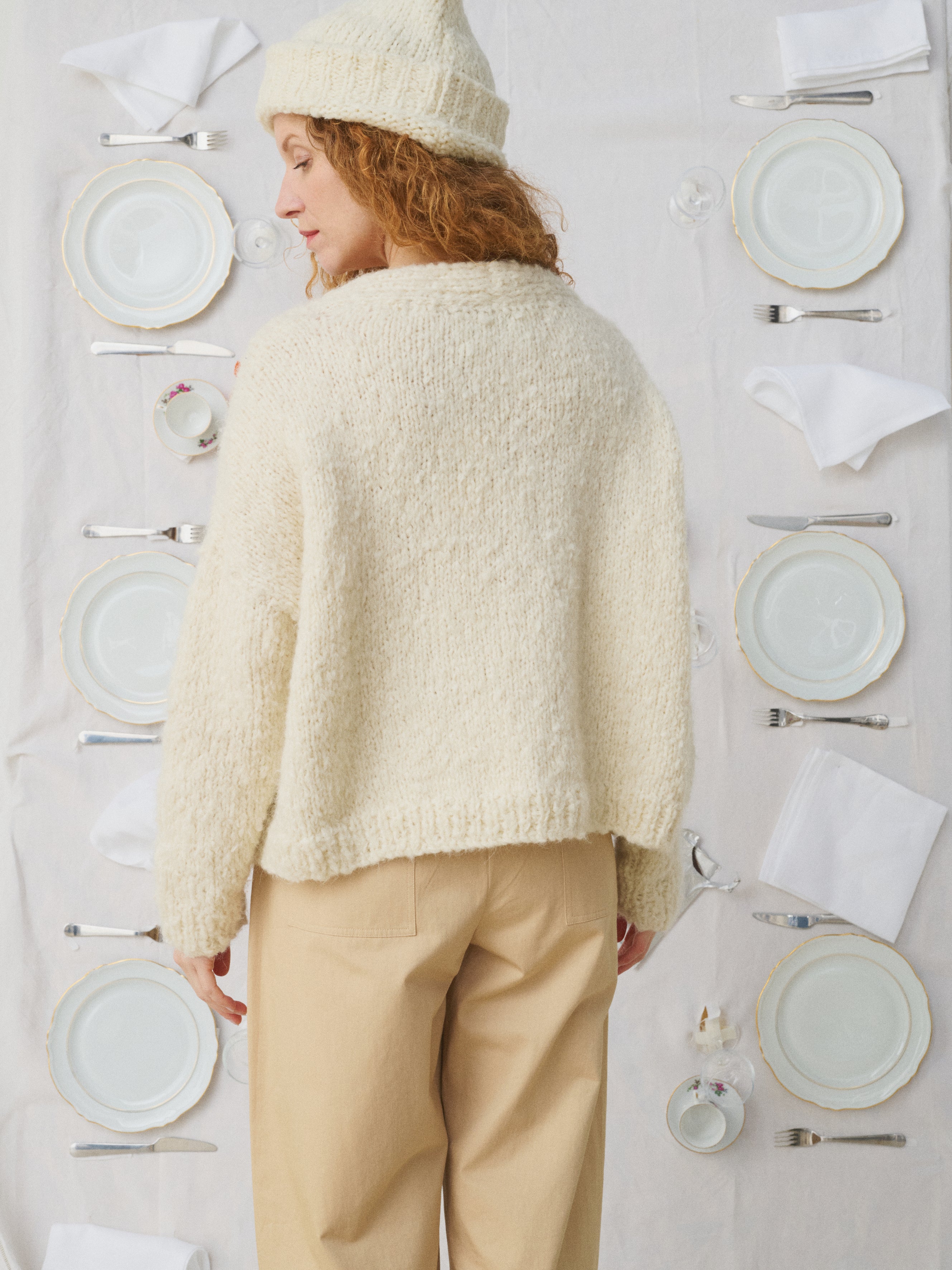 MII Mii à table Cardigan Ernst Vaisselle tricot laine S-XL