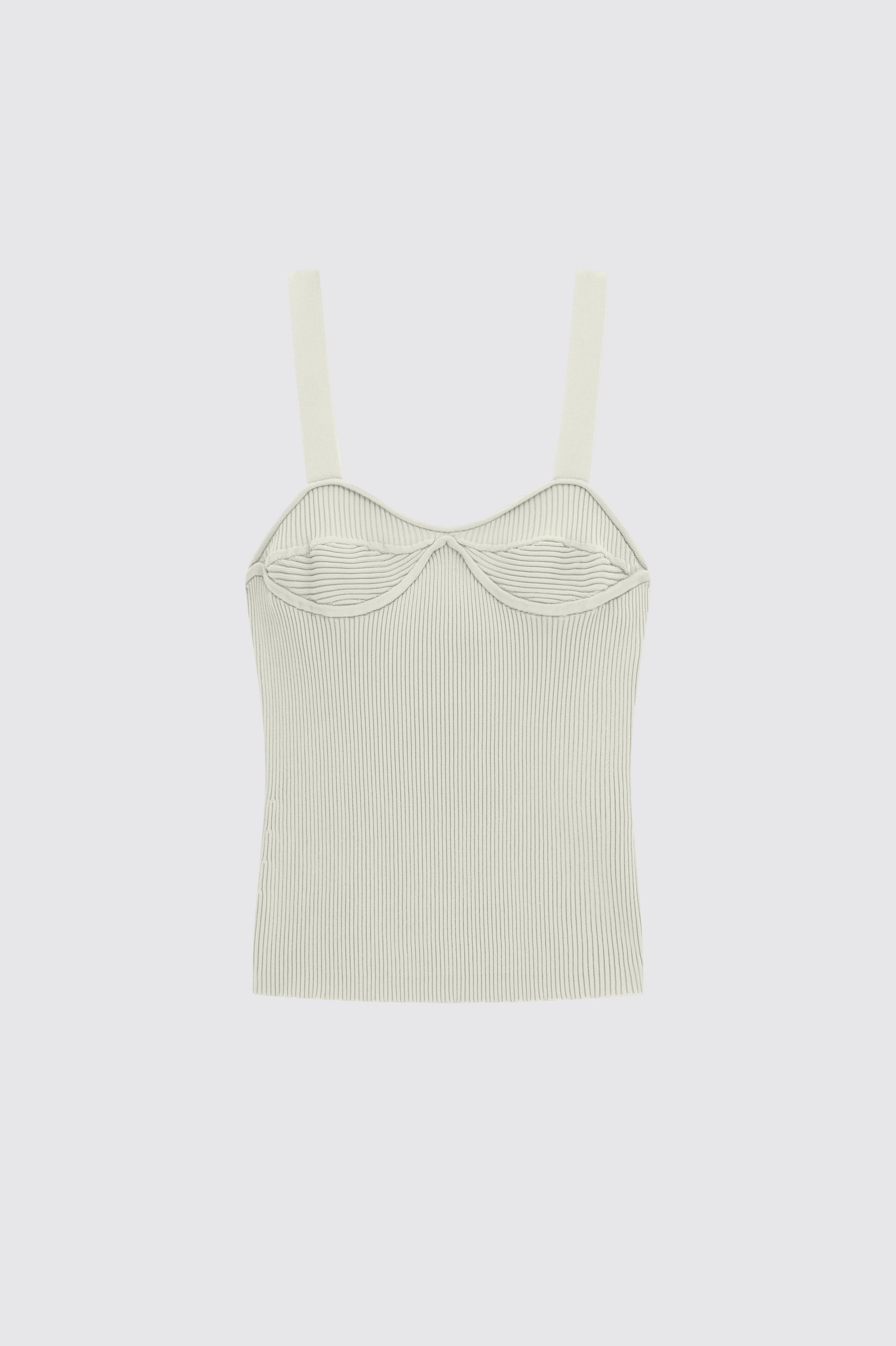 Liviana Conti Amy top femme gris perle bustier nylon